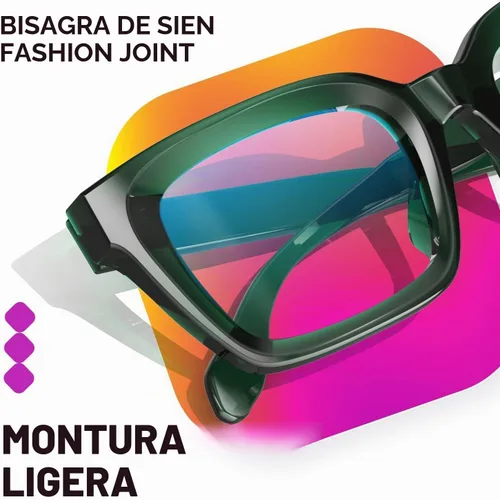 Vista 4 de VISOONE Chunky Square Anti Glare UV400 Blue Light Blocking Computer Glasses