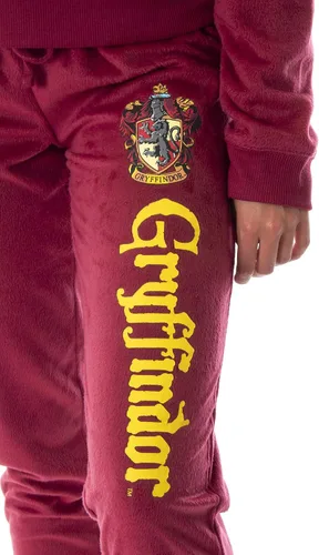 Vista 3 de Harry Potter Juniors Hogwart Castle House Crest - Conjunto de pijama de forro polar para correr, las 4 casas disponibles