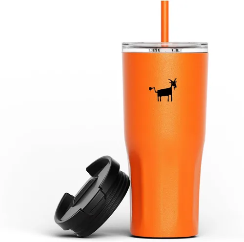 Vista 10 de CHEERFUL GOAT Taza de viaje de café con forro de cerámica – Vaso de café de viaje de acero inoxidable con forro de cerámica, con tapa, taza de 21