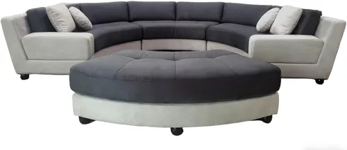 Vista 11 de Stendmar L forma U forma reversible moderno microfibra tela sofá seccional sofá conjunto S150DBR