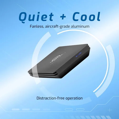 Vista 3 de OWC 480GB Envoy Pro FX Unidad SSD Externa Portátil Resistente NVMe M.2 Thunderbolt 3, USB3.2 USB-C, velocidades de hasta 2800MB/s, resistente a