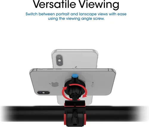Vista 5 de TechMatte Soporte universal para teléfono para bicicleta, bloqueo rápido y liberación de 360 grados, soporte de teléfono ajustable para manillar