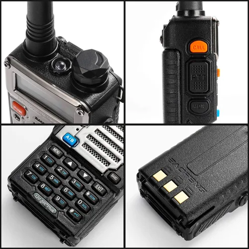 Vista 2 de BAOFENG UV-5R+ Plus Radio bidireccional, largo alcance para adultos, recargable con auricular, Walkie Talkie para exteriores, 144-148MHz 420-450MHz