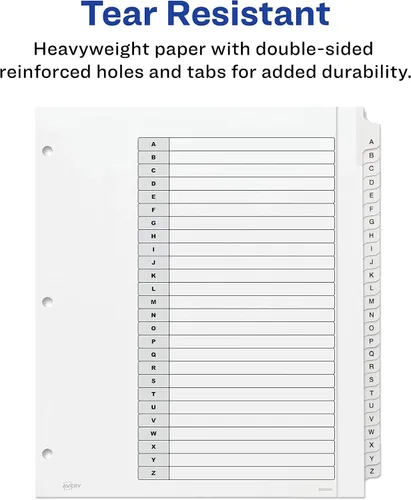 Vista 6 de Avery Divisores insertables con bolsillos, 5 pestañas multicolor, 1 juego (11270)