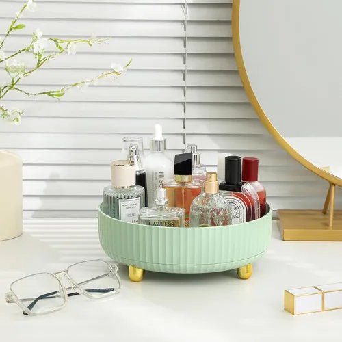 Vista 18 de Anyoifax Bandeja organizadora de perfumes de maquillaje, giratoria de 360 grados, organizador de loción para el cuidado de la piel, organizador