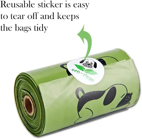 Vista 8 de ECO-CLEAN Bolsas de excremento biodegradables, 16 rollos/240 bolsas