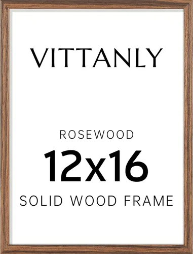 Vista 230 de Vittanly - Marco de fotos de 4 x 6 pulgadas de madera maciza con plexiglás, incluye paspartú de 3,5 x 5, para colgar en la pared o poner sobre una