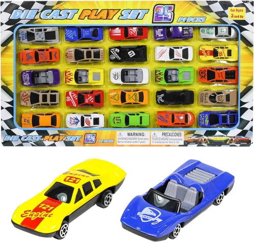 Vista 9 de Juego de 25 autos de juguete fundidos a presión para niños, a partir de 3 años