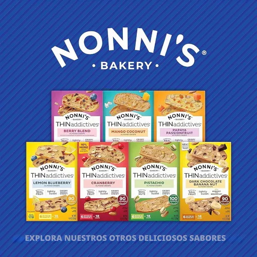 Vista 7 de Nonni's, Galletas finas de arándano, 4.4 onzas