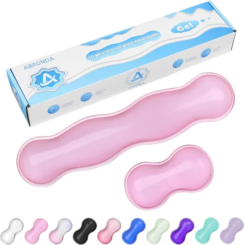 Vista 19 de Reposamuñecas de Gel para Teclado y Ratón, Reposamuñecas para Teclado, Soporte de Muñeca para Ratón, Alivio del Dolor, Toque Fresco, Antideslizante