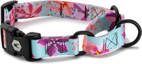 Vista 27 de Wolfgang - Collar de perro Martingala resistente con hebilla de nailon de liberación rápida para caminar y entrenar, estampado BrookTrout, grande