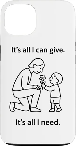 Vista 7 de Child Giving Flower to Parent Minimal Symbolic Love Design Case for iPhone 16