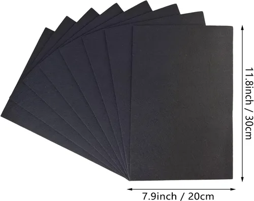 Vista 2 de Jtnohx - Fieltro rígido, hojas de fieltro de 2 mm de grosor para manualidades, cuadrados de tela de fieltro dura de 20,3 x 30,5 cm, 8 piezas