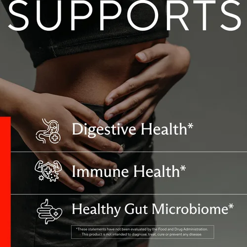 Vista 2 de Probiótico, Prebiótico, Posbiótico y Enzimas Digestivas 4 en 1 Premium para Hombres y Mujeres – Apoya el Intestino, la Digestión y la Inmunidad