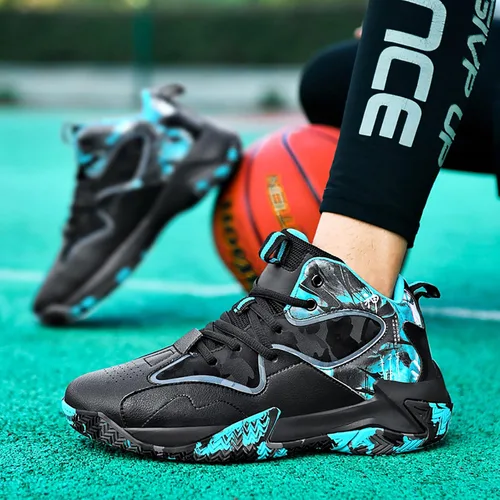 Vista 4 de CJSPORX - Tenis de baloncesto para hombre, transpirables, antideslizantes, para correr