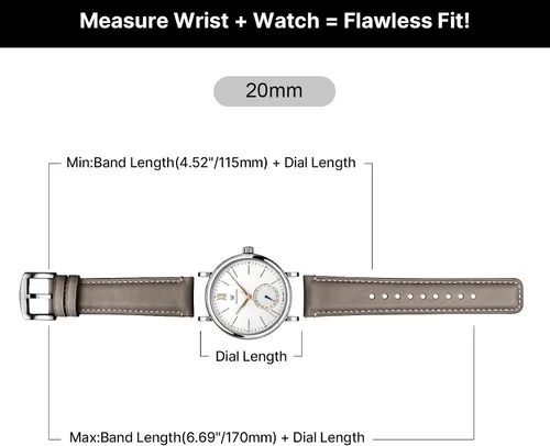 Vista 6 de Fullmosa Correa de reloj de liberación rápida de 0.866 in, 0.787 in y 0.709 in, bandas de cuero bruñido para Samsung Galaxy Watch/Garmin Watch