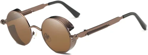 Vista 75 de Dollger Gafas de sol vintage Steampunk Retro Metal Round Circle Frame