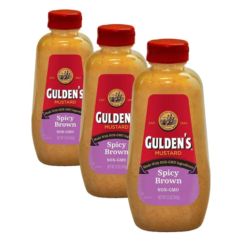 Vista 18 de GULDEN'S Mostaza Dijon Molida en Piedra Botella Exprimible, Apta para Dieta Cetogénica, 12 oz.
