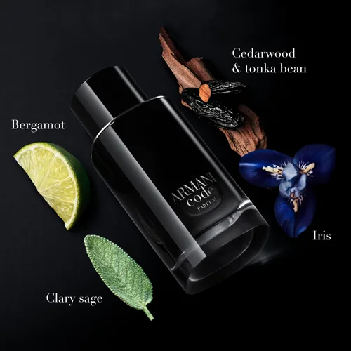 Vista 2 de Armani Beauty – Code – Parfum – Cologne for Men – Fresh & Aromatic Men’s Fragrance – Bergamot, Clary Sage, Tonka Bean Notes