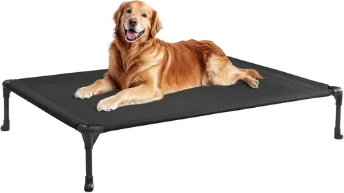 Vista 23 de Veehoo Cama elevada para perros medianos, para exteriores, cama elevada y refrescante para perros, cama para mascotas con malla transpirable, patas