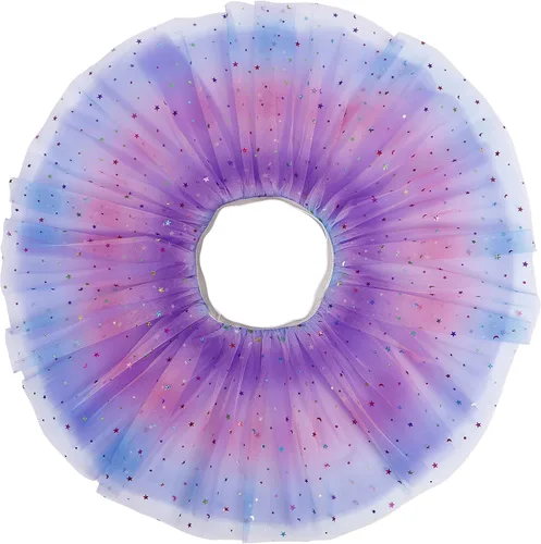 Vista 2 de Simplicity Vestido de ballet de princesa de tul de 4 capas con falda tutú arcoíris para niña Arcoiris Rainbow