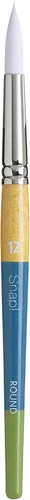 Vista 10 de Princeton PAB98502 9850R-0 Pincel a Presión, Taklon Redondo O, Blanco