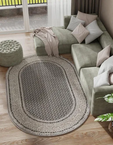 Vista 26 de Unique Loom Williamsburg Collection Area Rug - Allover (2' x 3' 1" Rectangle Gray/Black)