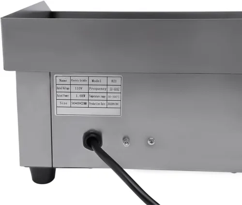 Vista 8 de Parrilla eléctrica portátil de mesa Teppanyaki de 110 V, parrilla antiadherente comercial con control de temperatura ajustable de 122 ~ 572 ℉