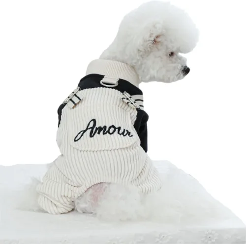 Vista 17 de Ropa de verano para cachorros, camisa para perros pequeños, overol para perros pequeños, ropa de verano para mascotas, overol con peto, pantalones