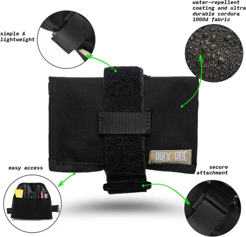 Vista 2 de PACK2RIDE Blossom Bolsa de Sillín Enrollable para Bicicleta - Portakit de Herramientas para Bicicleta - Resistente al Agua y Duradera en Tela
