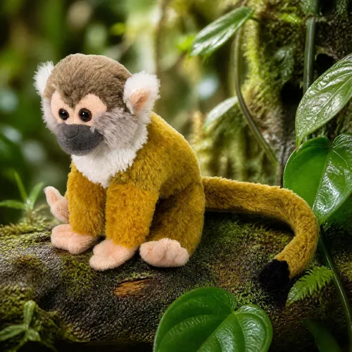 Vista 2 de Wild Republic Peluche de mono ardilla, animal de peluche, regalo para niños, de 8 pulgadas