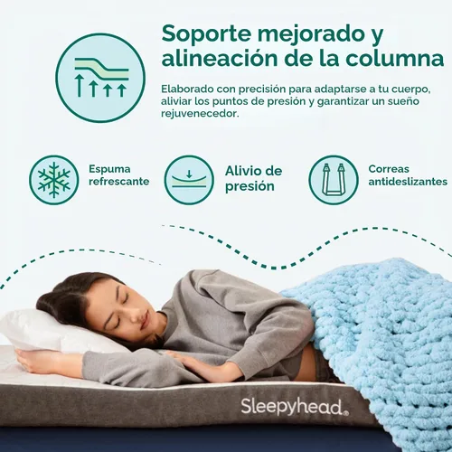 Vista 4 de Sleepyhead Cubrecolchón de gel premium de 2 pulgadas Twin XL, de espuma viscoelástica de gel para camas universitarias, refrescante, alivio de Gel