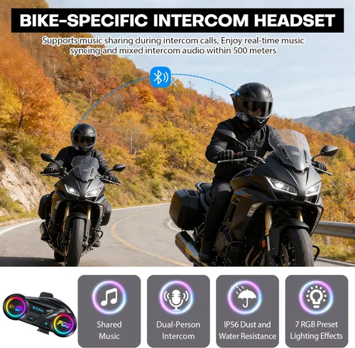 Vista 5 de Casco de motocicleta con Bluetooth, casco modular de motocicleta abatible con auriculares de intercomunicación Bluetooth, cascos de doble visera
