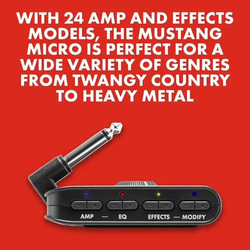 Vista 6 de Fender Mustang Micro Amplificador de Auriculares, con 2 años de garantía