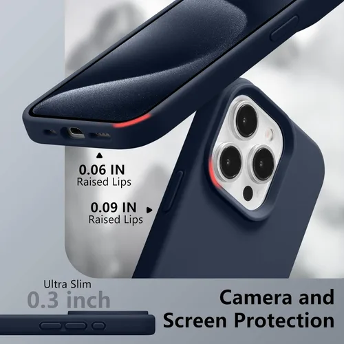 Vista 130 de Funda magnética de silicona para iPhone 13 Pro, color blanco antiguo [Compatible con Magsafe] [Forro de microfibra suave antiarañazos], funda