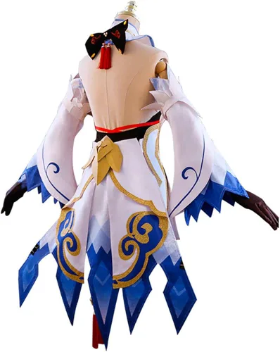 Vista 4 de Ganyu - Disfraz de cosplay de Ganyu, conjunto completo para mujer, Halloween