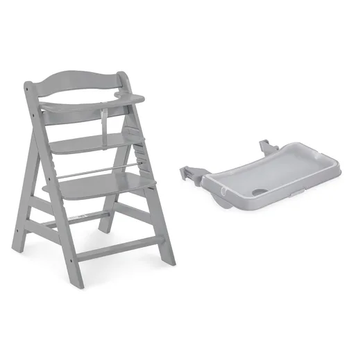 Vista 12 de hauck Alpha+ Grow Along - Trona elevada de madera de haya maciza con asiento ajustable, arnés de seguridad de 5 puntos y barra de parachoques