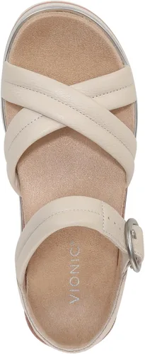 Vista 3 de Vionic Pheonix Reyna Slide Sandalias con correa ajustable para mujer, sandalias de plataforma de moda con soporte de arco ortopédico oculto, tallas