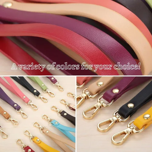 Vista 7 de Yetaha Correa de pulsera, correa corta de cuero genuino, cuerda de mango de Beige