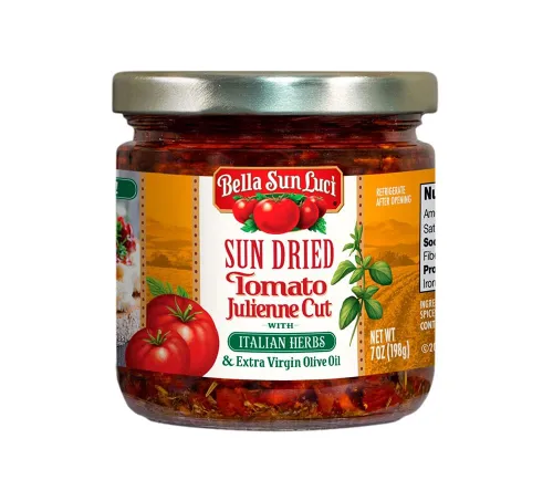 Vista 13 de 16 onzas Bella Sun Luci Tomates secos al sol cortados a la mitad en aceite de oliva