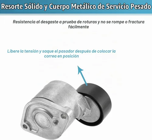 Vista 5 de X AUTOHAUX Conjunto de polea tensor de correa 252812GGB3 para Kia Optima 2016-2020 para Kia Sorento 2016-2020 Tensor Serpentine