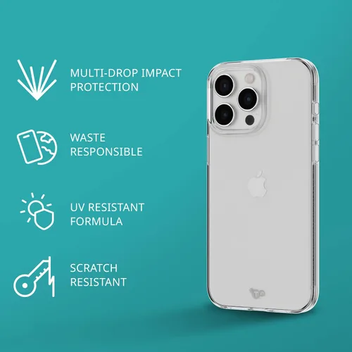 Vista 3 de Tech21 EvoLite - Funda para iPhone 15 Pro Max, funda de protección contra impactos, transparente