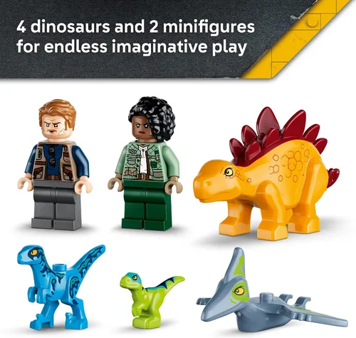 Vista 6 de LEGO Jurassic World Velociraptor, Stegosaurus & Pteranodon Rescue 77981