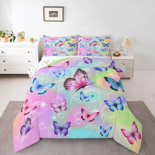 Vista 48 de Juego de ropa de cama rústica de granja color verde azulado con puerta de granero de madera, edredón de plumas tamaño Queen, decoración occidental