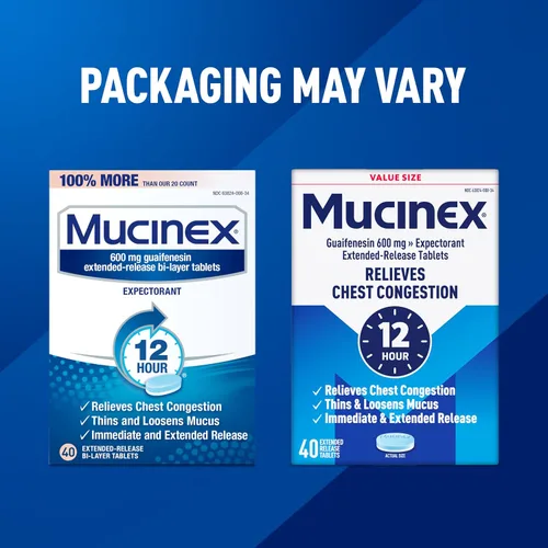 Vista 8 de Mucinex tabletas bicapa alivio extendido, 20 unidades, 363824008400, 1, 1