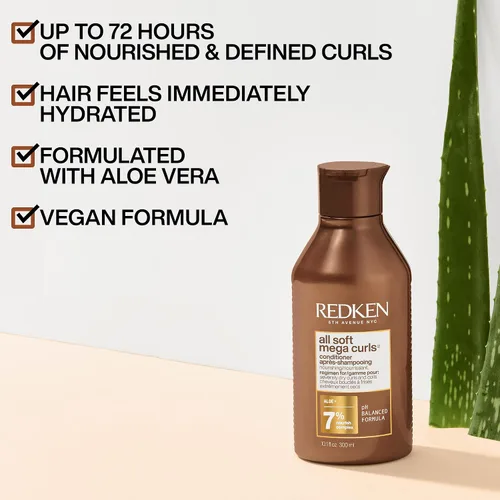 Vista 3 de Redken Acondicionador suave para cabello rizado y enrollado extremadamente seco, nutre y suaviza el cabello muy seco