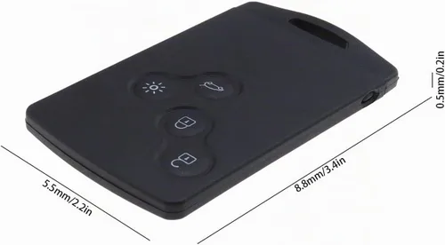 Vista 3 de Carcasa de repuesto para llavero de automóvil de 2 botones de 4 botones con llaves, funda inteligente para mando a distancia compatible con Renault