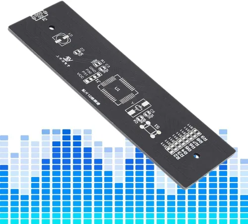 Vista 8 de Microcontrolador DIY LED Digital Music Spectrum Display Kit Rhythm Flash Light Analizador de Espectro Electrónico Piezas de bricolaje