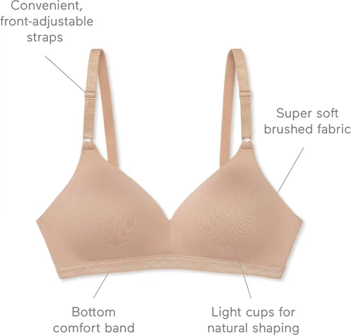 Vista 4 de Warner's - Brasier cómodo sin varillas Cloud 9 para mujer, supersuave y ligeramente forrado 1269 Blanco