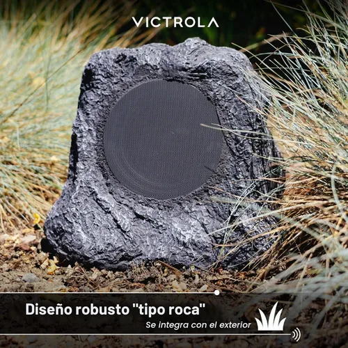 Vista 7 de Victrola Altavoz Rock al Aire Libre (Par) – Altavoces Bluetooth al Aire Libre Recargables IPX4 para Jardín, Patio, Construidos para Todas
